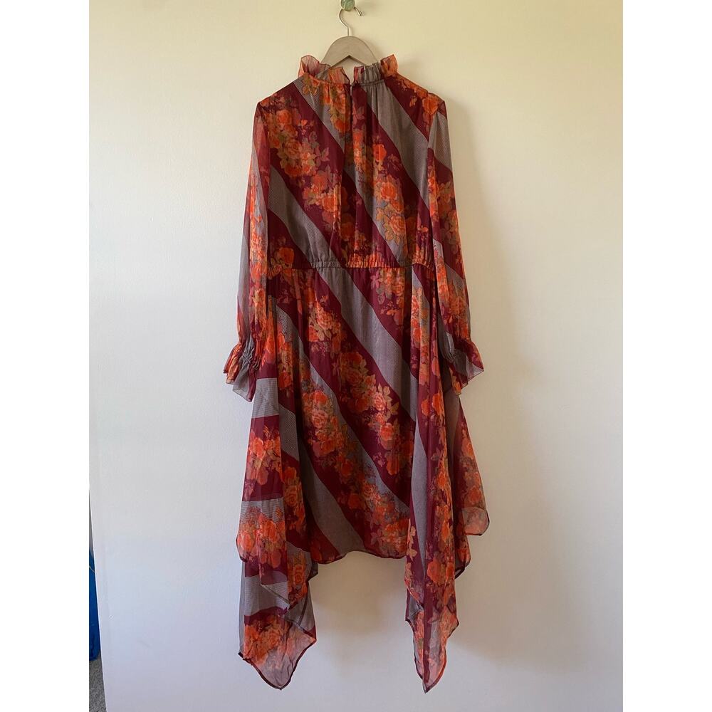 SOFT SURROUNDINGS Woodland Manor Chiffon Midi Dress - Picture 8 of 9